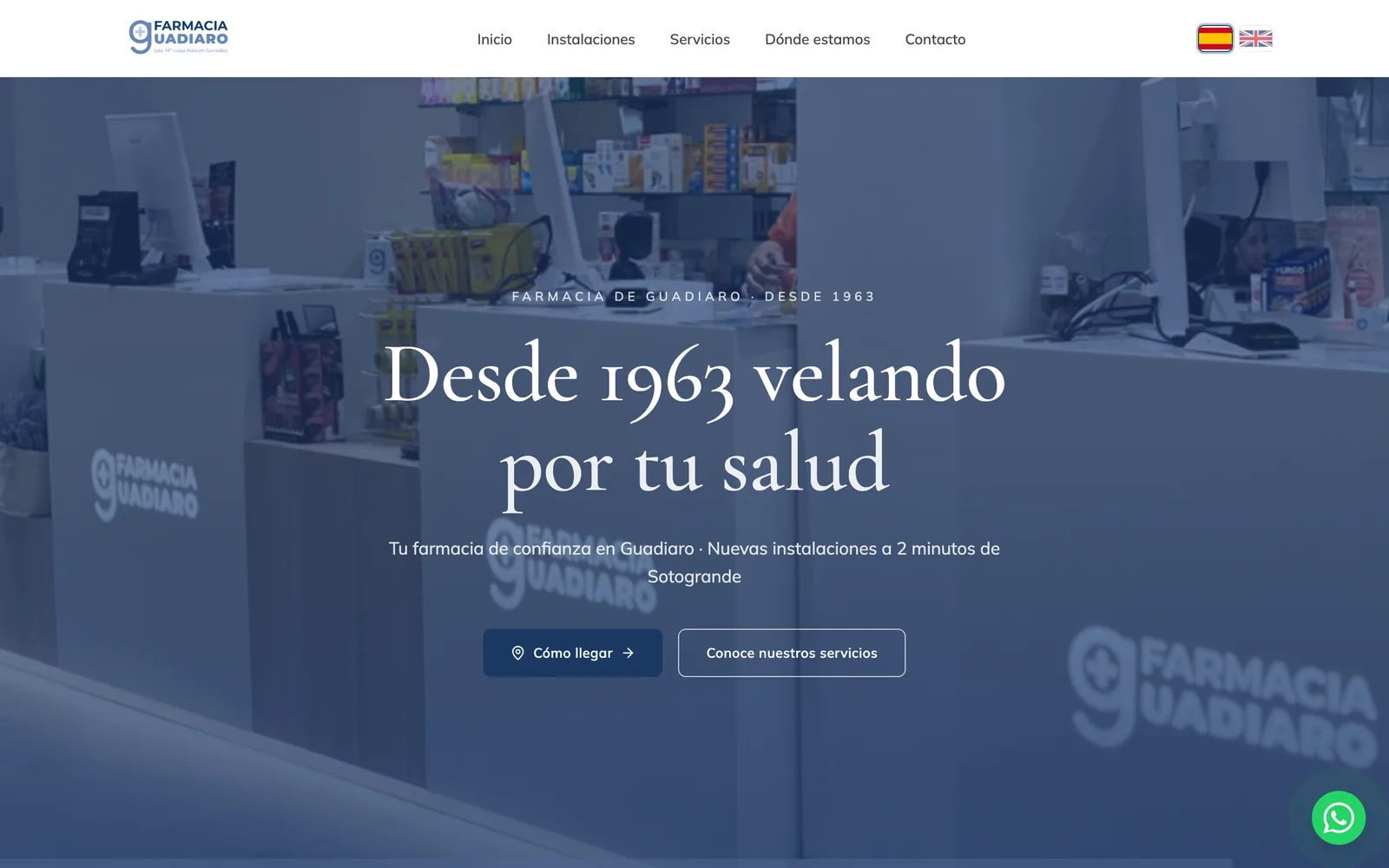 Captura de la web de la Farmacia de Guadiaro